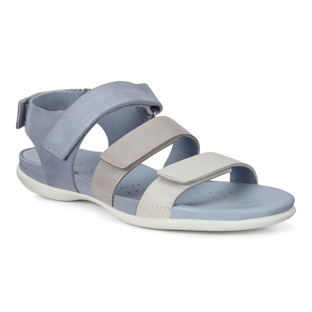 ECCO Womens Sandals Blue - Flash Flat - UJP-094615